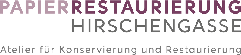 Logo Papierrestaurierung Hirschengasse Atelier für Konservierung und Restaurierung