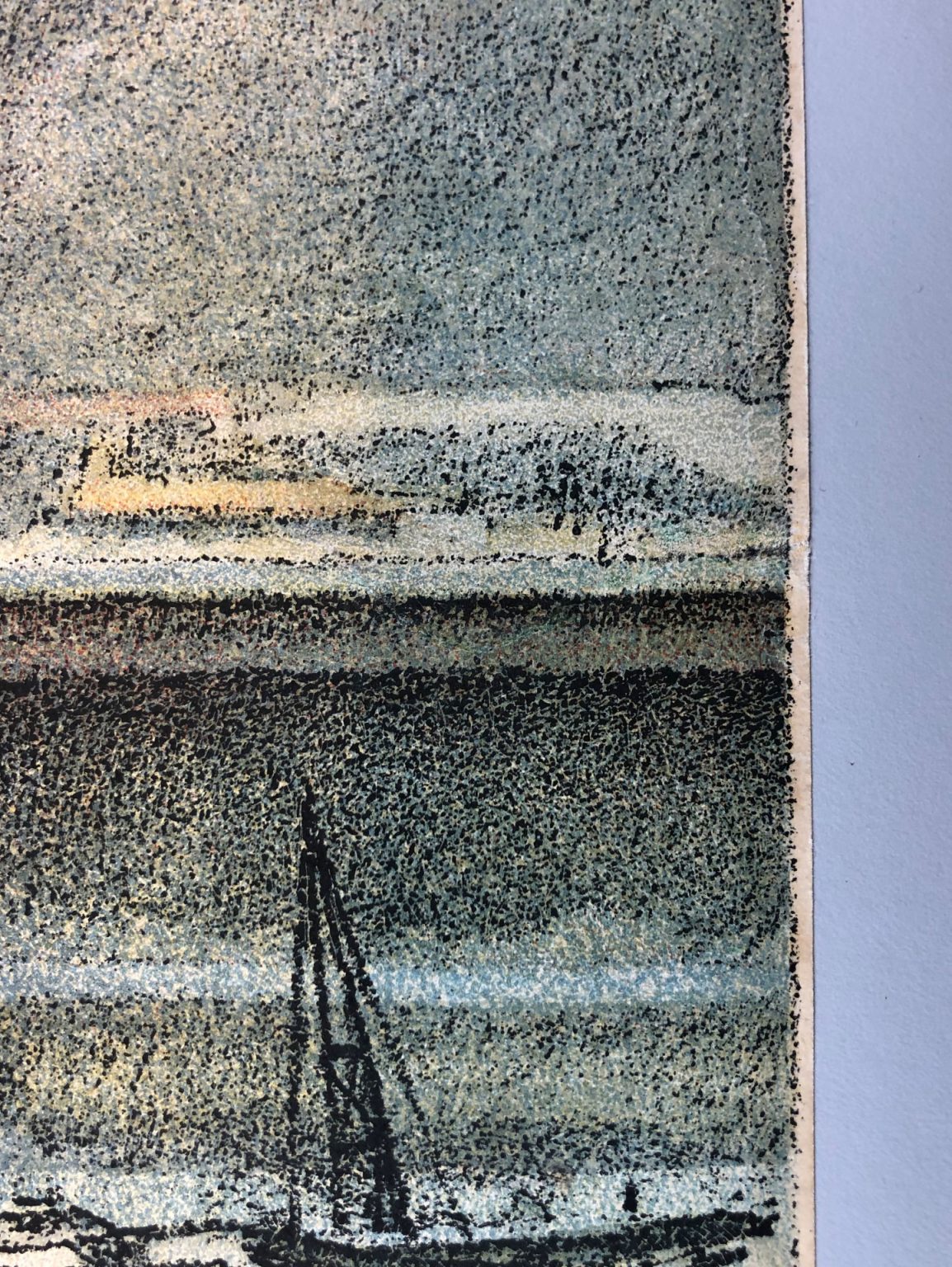 Lithografie von Josef Danilowatz, Wiener Verkehrsleben, Bereich nach der Retusche