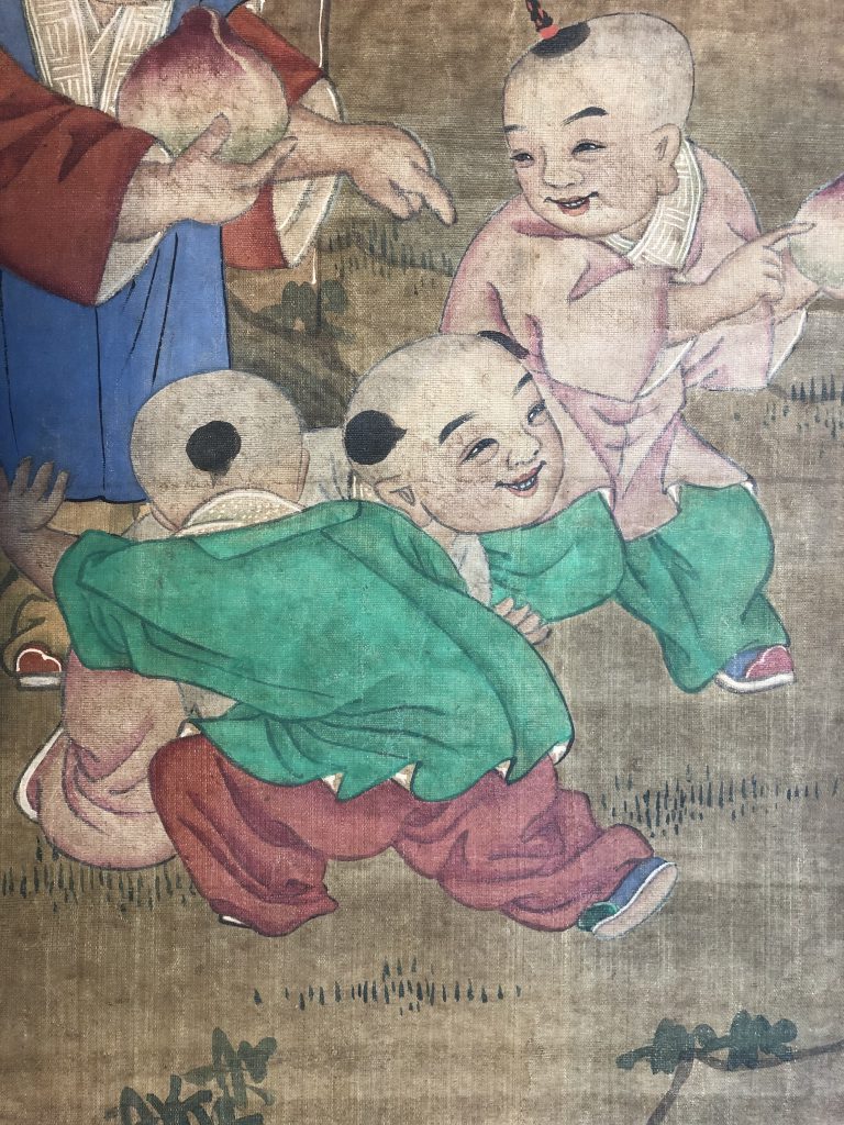 Chinesisches Rollbild, Detailaufnahme